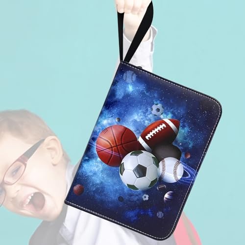 Sports Card Binder 900 Pockets, Trading Card Binder 9 Pocket with 50 Sleeves Fits 900 Sport Cards, Sports Card Holder with Zipper, Football Basketball Hockey Baseball Card Collection Storage Album - size: 900 Pockets Sports