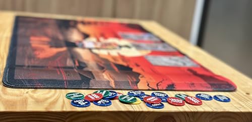 Trading Card Game Playmat – OPTCG Compatible Play Mat with Card Zones, Non-Slip Rubber Base, Stitched Edges, Original Art (Samurai) - color: Samurai