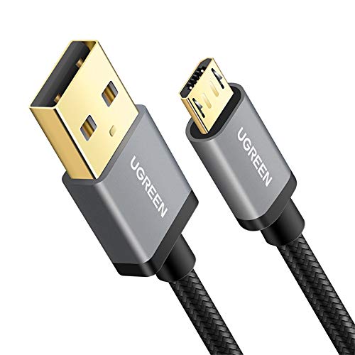 UGREEN Micro USB Cable, 6FT High Speed Fast Charging USB Cable, Nylon Braided Durable Android Phone Charger Cord, Compatible with Samsung Galaxy S7 S6 Note LG V10 Tablet PS4 MP3 - size: 6FT