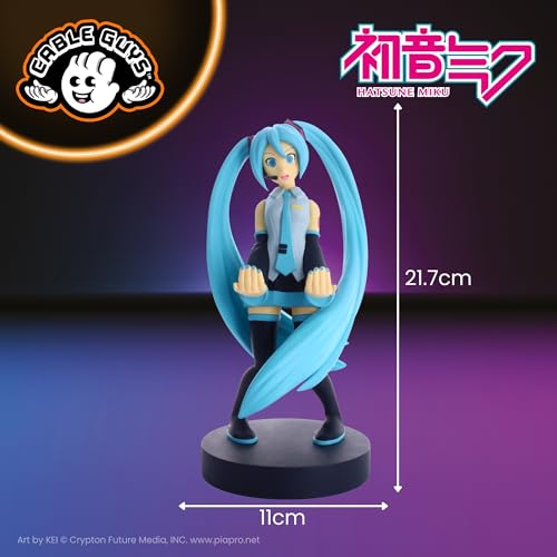 Cableguys Hatsune Miku Figure Controller Holder & Phone Stand - Officially Licensed Vocaloid Anime Gift for Gamers, Compatible with Nintendo Switch, Xbox & PlayStation