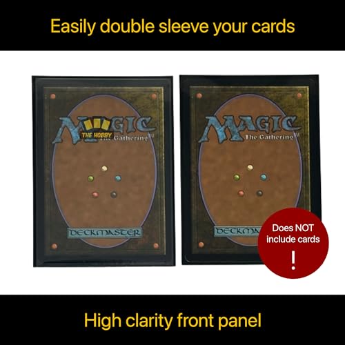 Battle Sleeves! Semi Matte for Standard Sized Trading Cards | Super Easy to Shuffle! | 200 Count | Black - color: Black