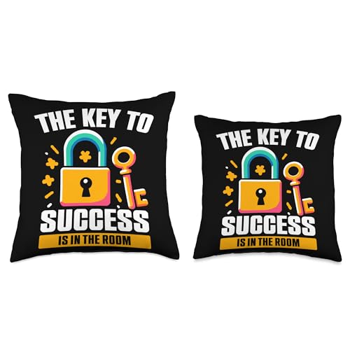 Escape Room Game Lockpicking Puzzle Room Exit Game Throw Pillow - size: 16x16