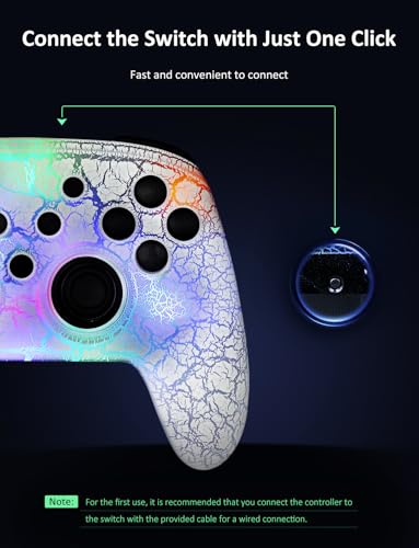 NexiGo Wireless Controller (No Deadzone) for Switch 2 and Switch, Bluetooth Controllers for Nintendo Switch with Vibration, Motion, Turbo and LED Light (Atmosphere) - color: Atomsphere, style: Regular