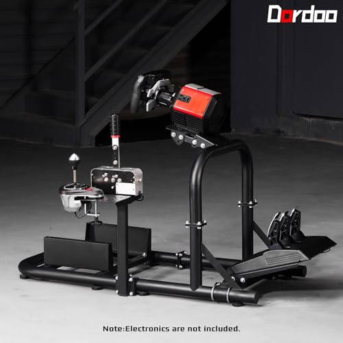 Dardoo Gaming Simulator Cockpit Adjustable Compatible with Logitech G27 G29 G920 G923, for Fanatec, for Thrustmaster T300RS T500R, Racing Simulator Cockpit without Wheel Pedal Shifter Seat