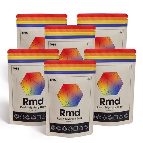 1985 Games Sharp Edge Polyhedral Dice Set – Mystery RPG Dice for Dungeons & Dragons & Tabletop RPGs | Pack of 6 - color: Resin Mystery Dice, size: Pack of 6