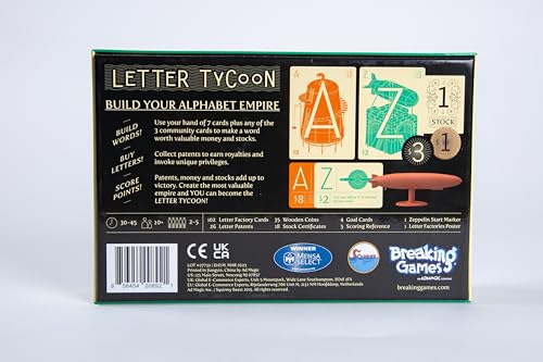 Breaking Games Letter Tycoon Mensa Select Word-Building Game, Ages 10+