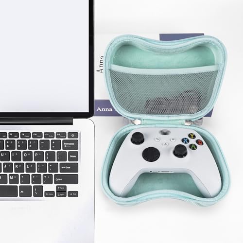 TOCCOOL Hard Travel Controller Case Compatible with Xbox One, Xbox Series X/S, Nintendo Switch Pro Wireless Controller Gaming Accessories Portable Bag, Game Controller Storage Pouch (Lake Blue) - color: Lake blue