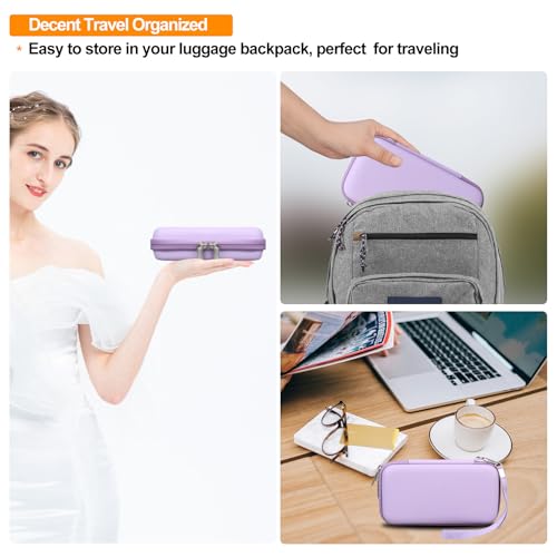 Elonbo Carrying Case for TEBIYOU/ WELLST·G/ TaddToy/ Beijue/ FAMILY POCKET/ CCTU/ X-JOYKIDS/ GREENCREEK/ Beico/ KAVOYI/ GuaiyeyeAP Handheld Game Console, Portable Electronic Gaming Player Bag, Purple - color: Purple