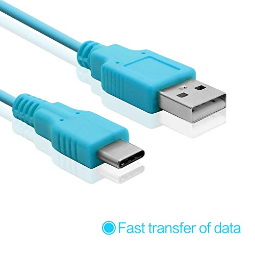 ECHZOVE Charger Compatible with Nintendo Switch, Charging Cable Compatible with Nintendo Switch OLED Model, Charger Cable Compatible with Nintendo Switch Pro Controllers - Blue (4.92ft) - color: Blue