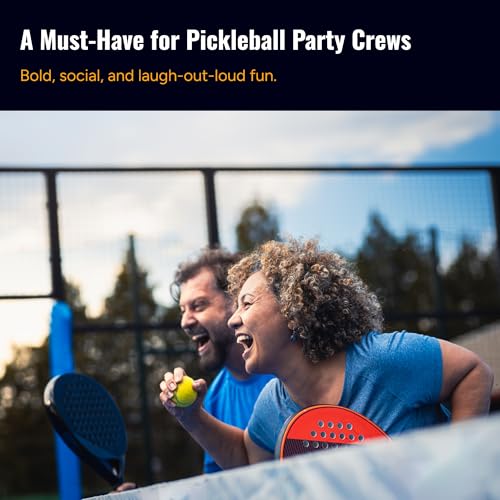 On-Court Pickleball Card Game – Drink & Dink – 25 Fun & Chaotic Challenge Cards for Competitive, Laugh-Out-Loud Pickleball Drinking Matches - color: Orange