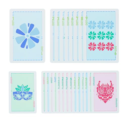 Jongyance 160-Piece American Mahjong Playing Cards Set, Includes Manual, Storage Box, Dice, Chips & Wind Indicator – Portable, Travel-Friendly