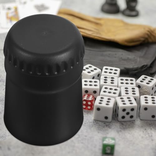 LABRIMP Mini Dice Shaker Cup Portable Small Matte Black Dice Storage Case for Travel Party Bar Gaming Lightweight and Easy to Use with Capacity