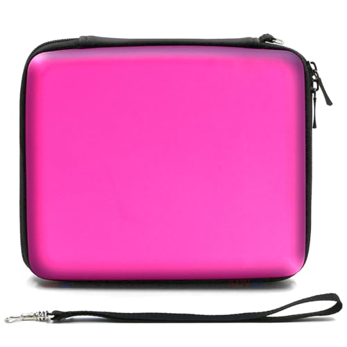 ADVcer 2DS Case, EVA Waterproof Hard Shield Protective Carrying Case with Hand Wrist Strap and Double Zipper Compatible with Nintendo 2DS (Fuchsia) - color: Fuchsia