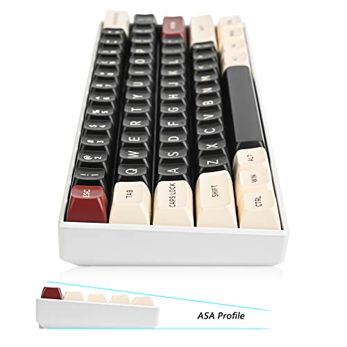 Rome ASA Custom keycaps ,150 Keys Double-Shot Key Cap Set for Cherry/Gateron MX switches 60 Percent / 64/61 Gaming Mechanical Keyboard - color: Rome black