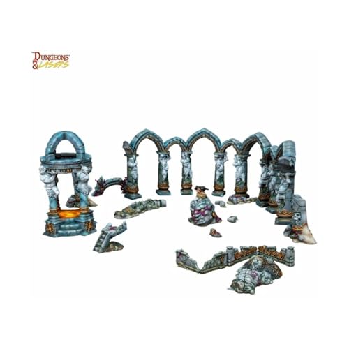 Dungeons & Lasers: Land of The Giants - 21 Piece Miniature Elements - RPG Terrain for DND and 5E Compatible Tabletop Games - Fits 28/32mm Scale Miniatures - Unpainted and Unassembled - Ages 14+