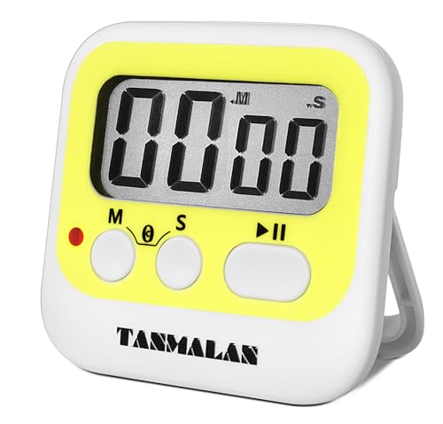 Easy to USE, Digital Timer Kitchen Timer, Magnetic Timer, Tanmalan (Yellow -1 Pack) - color: Yellow,1 Pack