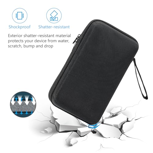 ProCase Large Hard Travel Electronic Organizer Case for MacBook Power Adapter Chargers Cables Tech Organizer Hard Drive USB Flash Disk SD Card Portable Electronics Accessories Bag -Black