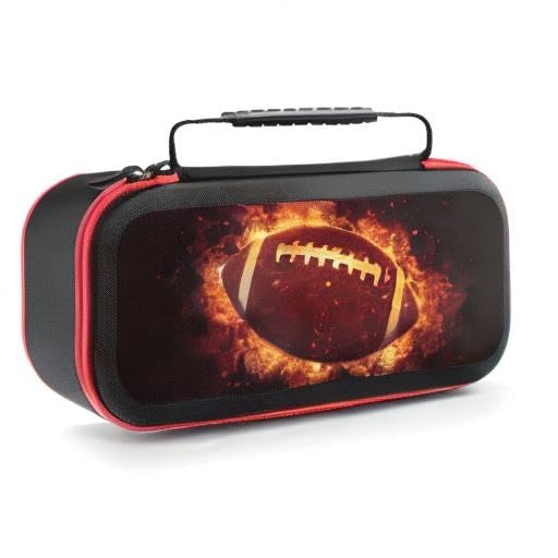 AoHanan Switch Carrying Case Flying American Football Ball Switch Game Case with 20 Games Cartridges Hard Shell Travel Protection Storage Case for Console & Accessories - color: Flying American Football Ball