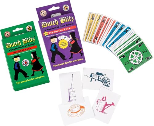Original Dutch Blitz Card Game and Purple Expansion Pack Bundle with Storage Bag (Purple) - color: Purple