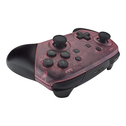 eXtremeRate Cherry Pink Faceplate and Backplate for Nintendo Switch Pro Controller, DIY Replacement Shell Housing Case for Nintendo Switch Pro - Controller NOT Included - color: Clear Cherry Pink