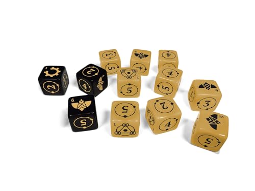 Free League Coriolis: The Great Dark Dice Set - 12 Custom Engraved Dice for Space Exploration - style: Dice Set