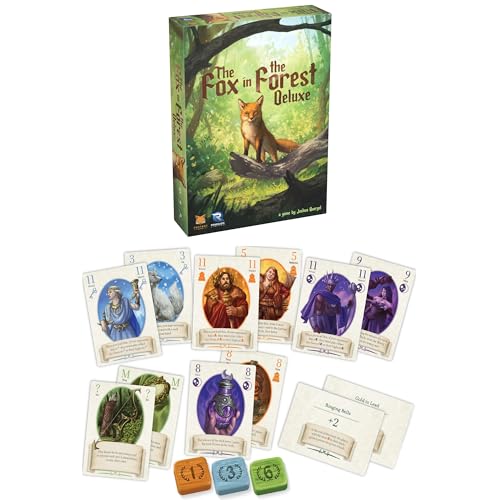 Renegade Game Studios Fox in the Forest Deluxe 2 Player Trick-Taking Game | Fairy Tale Strategy Card Game with Foil Cards & Acrylic Tokens. Features 3 Modules and Premium Components for Couples - style: Deluxe