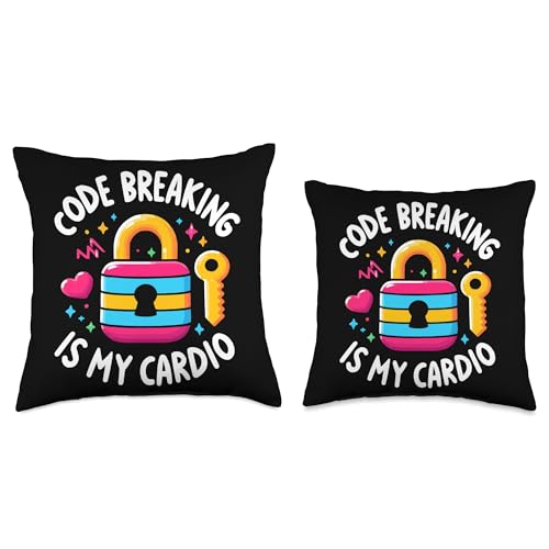 Escape Room Game Lockpicking Puzzle Room Exit Game Throw Pillow - size: 16x16