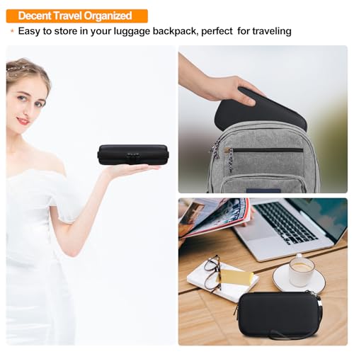 Elonbo Carrying Case for TaddToy/WELLST·G/Beijue/FAMILY POCKET/CCTU/X- JOYKIDS/GREENCREEK/Beico/KAVOYI/GuaiyeyeAP/TEBIYOU Handheld Game Console, Portable Electronic Gaming Player Bag, Black+ - color: Black+Inside Orange