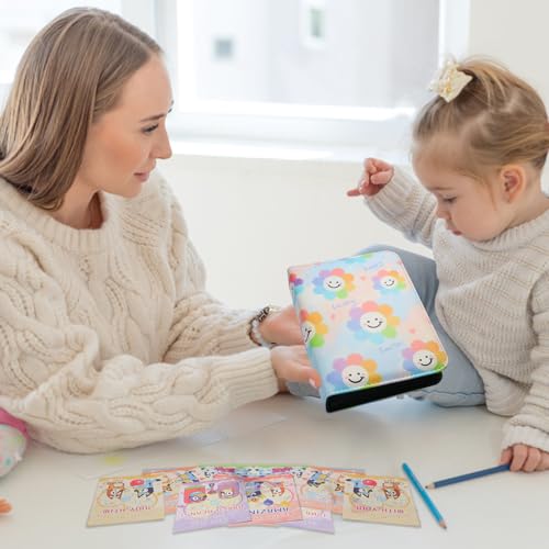 4-Pocket Card Binder with 50 Removable Pages, Holds 400 Cards | Fits trading, sports, gaming and collectible cards. Great for boys and girls to organize and protect collections(Sunflower) - color: Lucky Sunflower