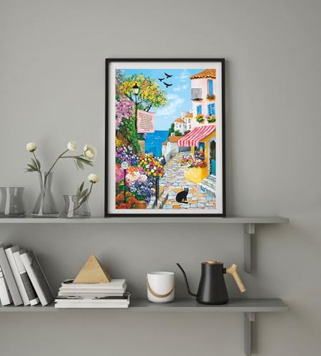 Puzzles for Adults 1000 Pieces,Charming Coastal Path Jigsaw Puzzle with 1:1 HD Poster, Perfect Interlocking No Dust, Stress Relief Ideal Gift for Family Games - color: Charming Coastal Path