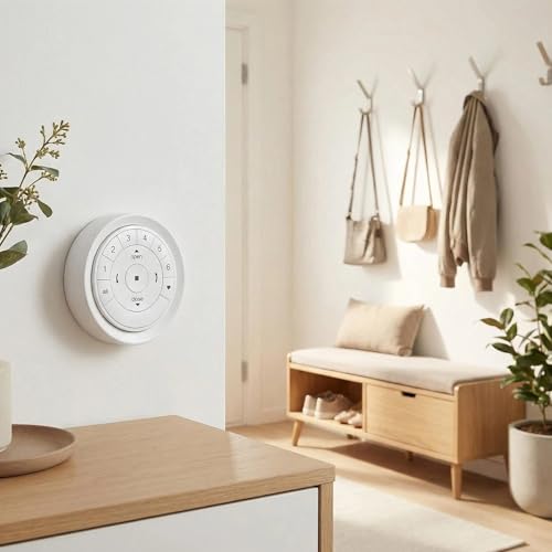 Remote Control Wall Mount Holder for Hunter Douglas PowerView Generation 2 Surface Mount Bracket Station Only Part (White) - color: White