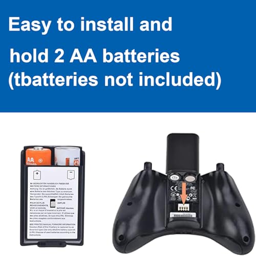 Surf turtle 4PCS Black AA Battery Back Cover Replacement Repair Parts for Wireless Game Controller