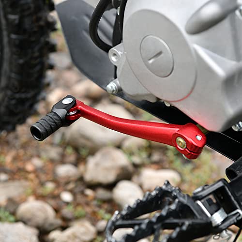 RUTU Folding Gear Shifter Shift Lever, Aluminum Dirt Bike Shift Lever, Compatible with XR50 CRF50 XR CRF 50cc 70cc 90cc 110cc 125c Motorcycle, Dirt Pit Bike Lifan - Black and Red | CNC, Folding, Unbrakable, Replacement for CRF50 XR50 - color: Red-Black