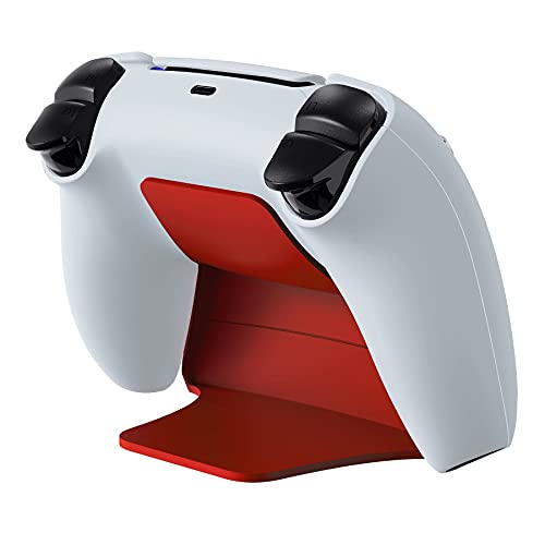 PlayVital Red Controller Display Stand for ps5, Gamepad Accessories Desk Holder for ps5 Controller with Rubber Pads - color: Red