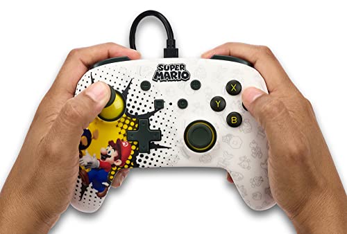 PowerA Enhanced Wired Controller for Nintendo Switch - Bob-omb Blast, Gamepad, game controller, wired controller, officially licensed - color: Bob-omb Blast