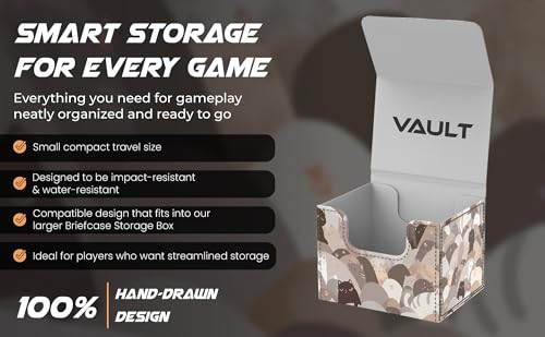 (Pastel Cats) 100% Hand-Drawn TCG/MTG 100+ Card Vault Deck Box - style: Pastel Cats