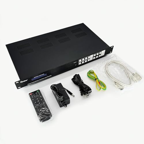 Seamless 4K60Hz 4x4 HDMI Matrix 4 in 4 Out, Support 2x2 Video Wall & Audio Separated, No Black Screen, HDCP 2.2, RGB 4:4:4, Web GUI/APP Control - size: 4K@60Hz 4x4 w/Video Wall