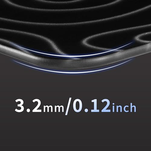 XVX Glass Mousepad for Gaming, Topographic Hard Gaming Mouse pad, Professional Large Mouse Mat 16.2" x 12.2", Special Glass Surface with Improved Precision and Speed - color: Black/White(Topographic)