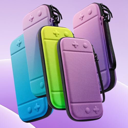 BRHE Switch 2 Carry Case Compatible with Nintendo Switch 2 Console,Large Capacity Switch 2 Case, Portable Hard NS 2 Travel Bag for Console & Accessories, 10 Game Card Slots (Purple Gradient) - color: Purple Gradient
