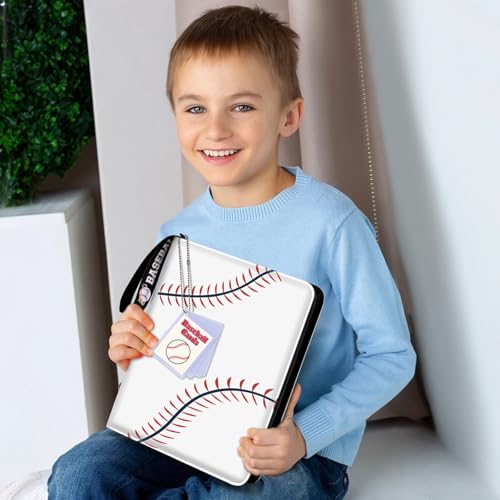 Mlikero Baseball Card Binder 720 Pocket, Trading Card Binder with Card Display Design, Premium Card Holder with Sports Pattern Wristband Compatible with Baseball Cards 2026 - color: Baseball, size: 720 Pocket