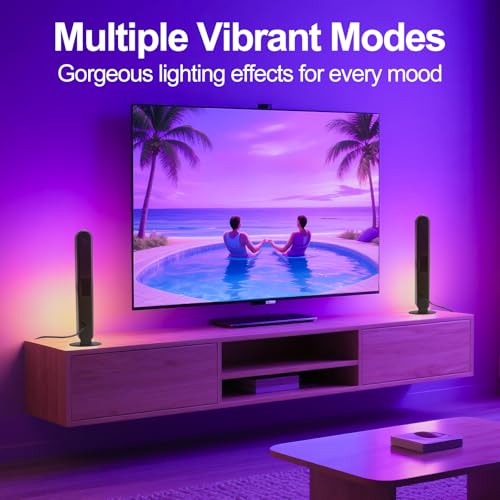 RGB Light Bar,Smart LED Light Bar for Room,16 Million Colors,Three Control Modes,Dynamic Music Sync Mode,213 Preset Modes,USB Interface