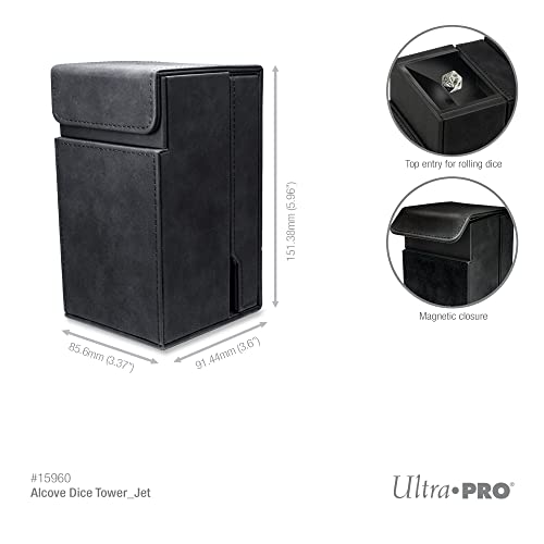 Ultra PRO - Alcove Dice Tower - Great Dice Carrying Case for Classic Board Games, RPG Games, and Tabletop Games - Stores 40+ Standard Sized RPG Game Dice