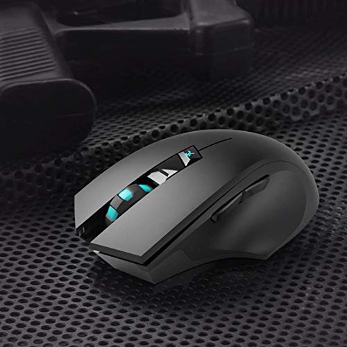 Granvela Noiseless Wireless Mouse,Forter i720 Ergonomic Silent Mouse for Gaming and General Use - 2 Side Buttons - Black