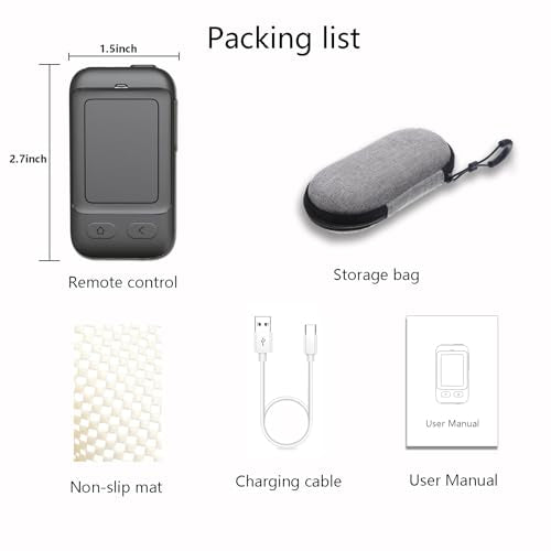 Phone Remote with Touchpad for TikTok, Bluetooth Page Turner for Kindle App, Mini Mouse for iPhone, iPad, Android Devices. Cellphone Camera Photo/Video Remote Control, Carrying Case Included
