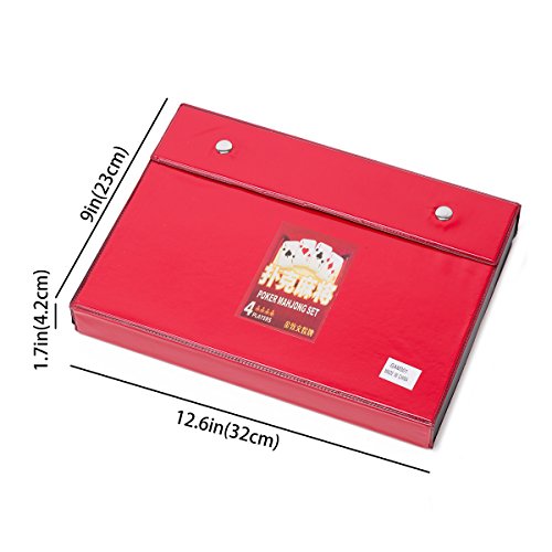 Mahjong Tiles Poker Rummy Game Set 120 White Poker Tiles