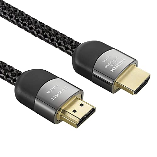 Zeskit Certified 2.1 8K HDMI Cable 48Gbps 4K120Hz Compatible with Soundbar eARC HDR10 VRR Dolby Vision Atmos HDCP 2.2 & 2.3 Gaming PS5 Xbox Series X Apple TV Roku Monitor (Ultra High Speed Maya 6ft) - size: 6.5 ft