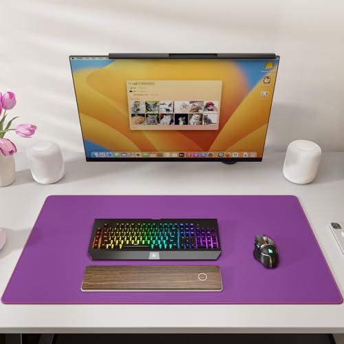 KTRIO Large Gaming Mouse Pad, Desk Mat, 31.5 x 15.7 in, Violet Purple, XXL | Smooth Micro-Weave Surface, Artistic Pattern Design, Non-Slip Rubber Base, Durable Stitched Edges, Office & Home Use - color: Violet Purple, size: 31.5l X 15.7w Inches