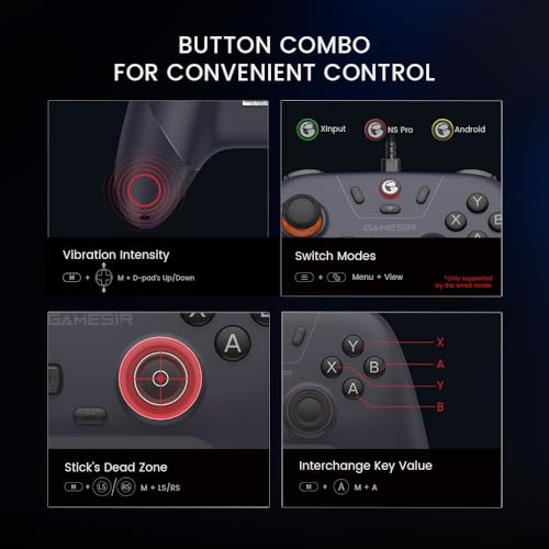 GameSir Nova Lite Wireless Controller for PC, Hall Effect Sticks & Trigger | Bluetooth Controller Gamepad with Hall Effect Trigger,Turbo,Rumble Vibration, Android, Switch & Steam Deck - color: Nova Lite(Purple)