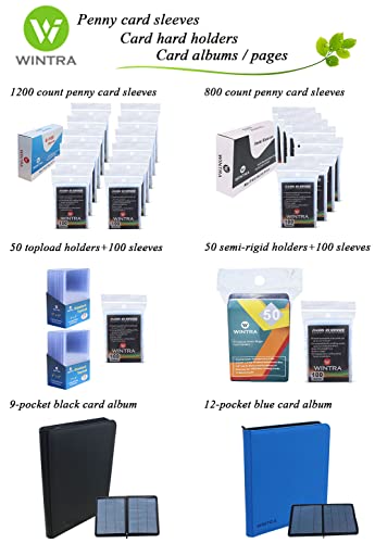 9-Pocket Black Card Sleeves Binder Sheets Double Sided Card Pages | Side Loading Trading Card Binder Sleeves, Heavy-duty Album Page Protectors for 3-ring/D-ring Binder - size: 100 background pages