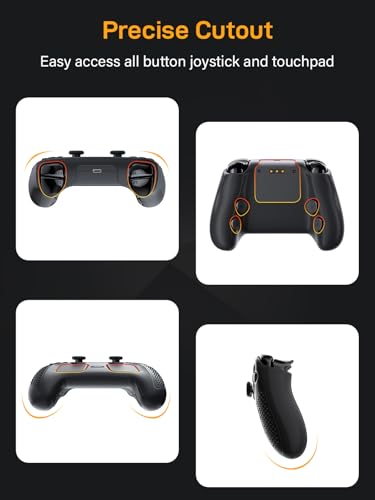 Grip Case for 2026 Steam Controller 2 Accessories, Protective Cover Shell Silicone Skin, Black